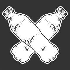 Water bottle. Vector concept in doodle and sketch style.