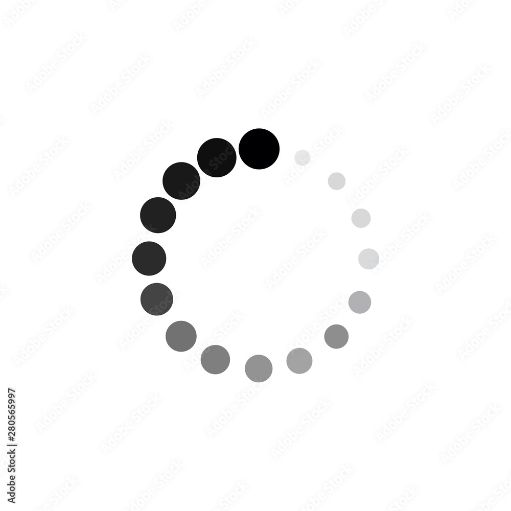 Poster Load icon template color editable. Loading symbol vector sign isolated on white background illustration for graphic and web design.