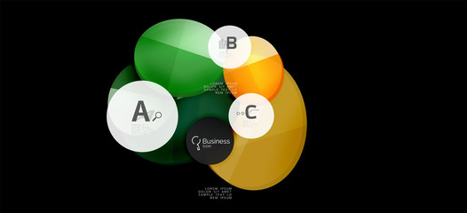 Info graphics circles background. Success icon symbol. Vector info graphic design. Creative vector element. Decoration element