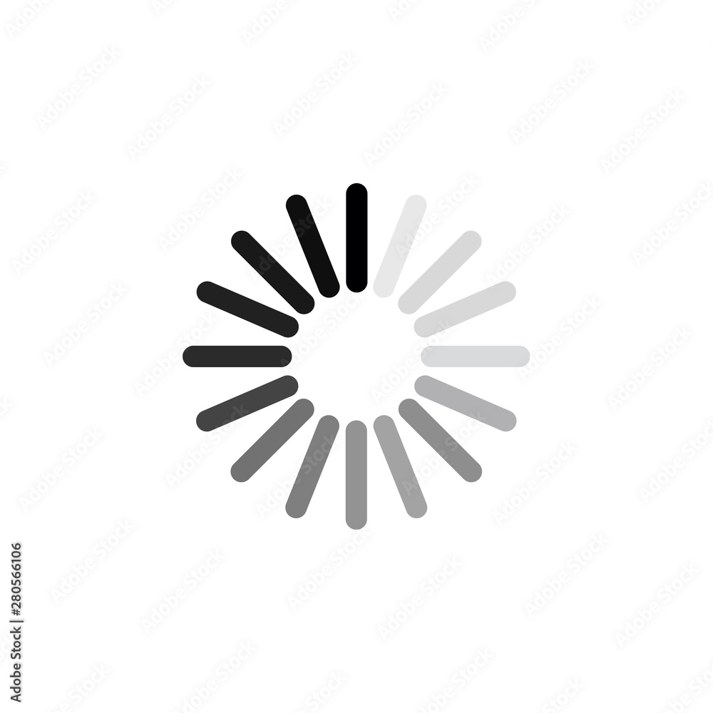 Leinwandbilder Load icon template color editable. Loading symbol vector sign isolated on white background illustration for graphic and web design.