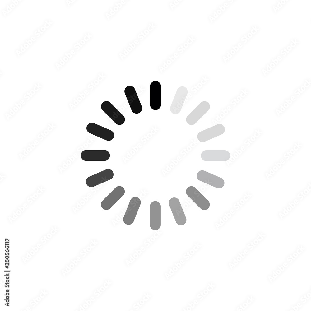 Poster Load icon template color editable. Loading symbol vector sign isolated on white background illustration for graphic and web design.