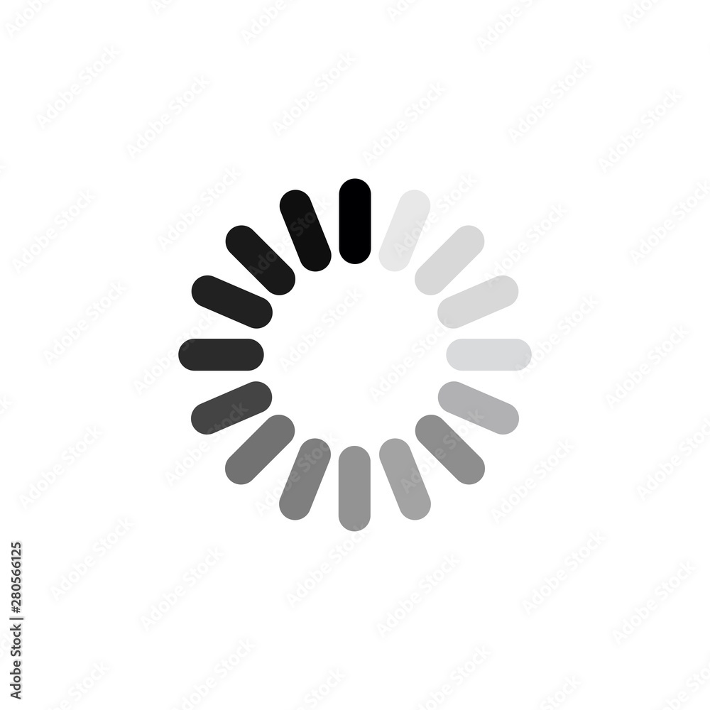 Poster Load icon template color editable. Loading symbol vector sign isolated on white background illustration for graphic and web design.