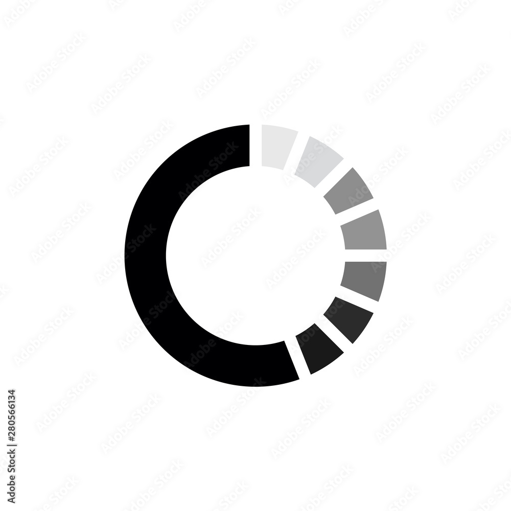 Poster Load icon template color editable. Loading symbol vector sign isolated on white background illustration for graphic and web design.