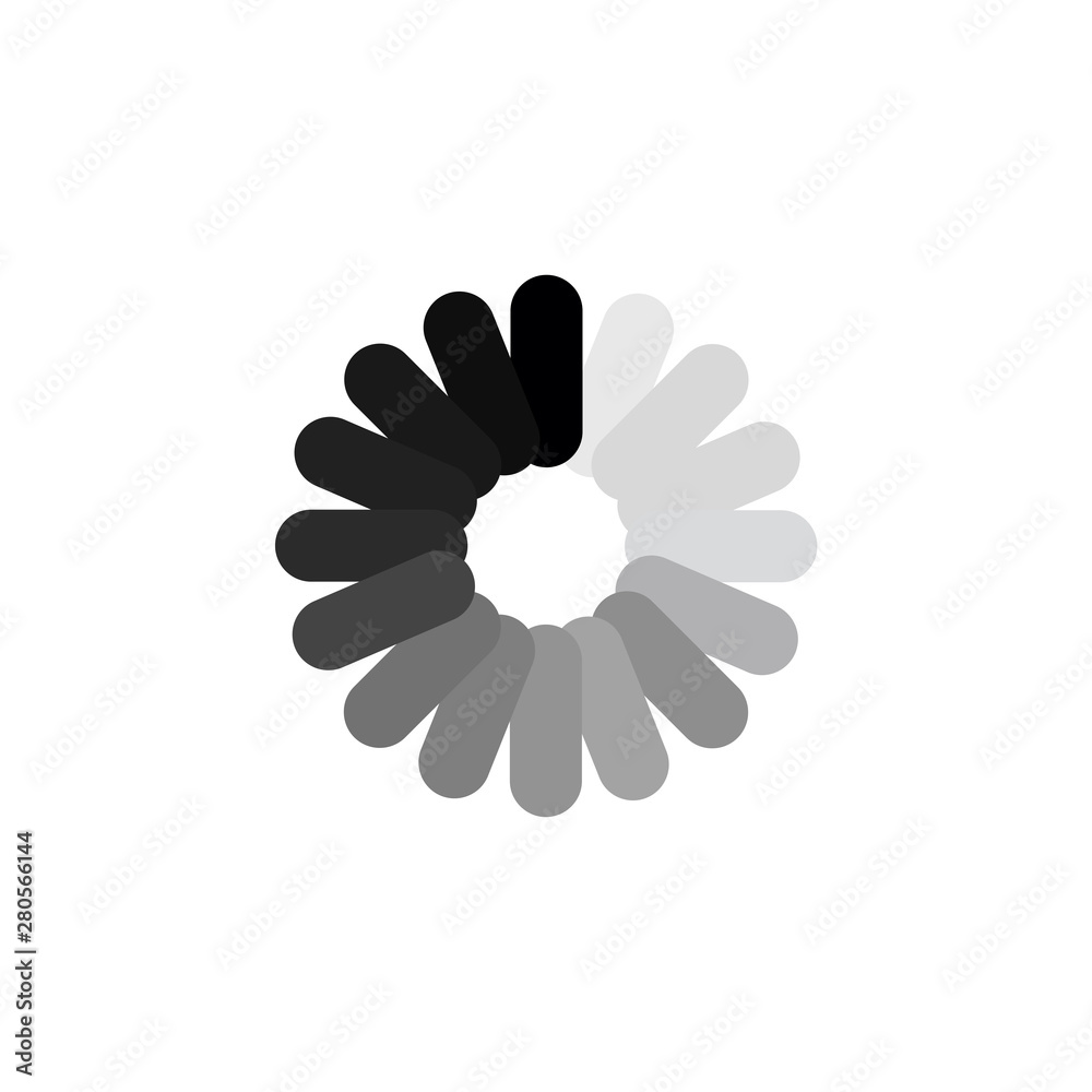 Poster Load icon template color editable. Loading symbol vector sign isolated on white background illustration for graphic and web design.