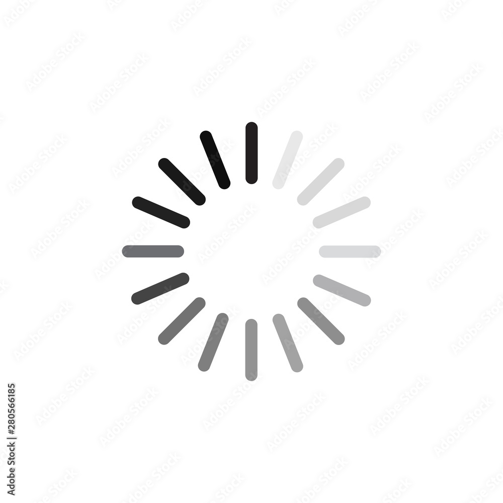Poster Load icon template color editable. Loading symbol vector sign isolated on white background illustration for graphic and web design.