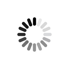 Load icon template color editable. Loading symbol vector sign isolated on white background illustration for graphic and web design.