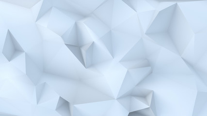 White background. Abstract triangle texture. Low poly white 3d illustration