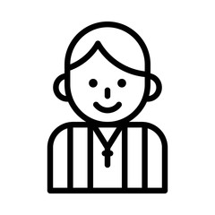 Priest vector, wedding related line style icon