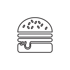 burger icon logo vector design template