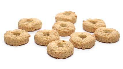 Baked pastries isolated on white background
