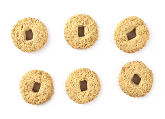 Baked pastries isolated on white background