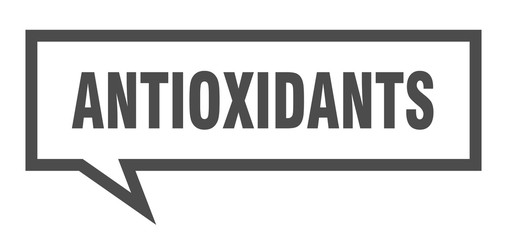 antioxidants sign. antioxidants square speech bubble. antioxidants