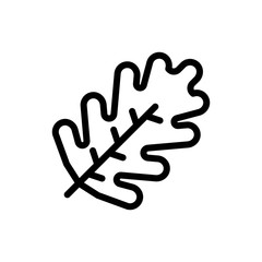 thanksgiving icon set oak leaf editable line design. isolated on white background