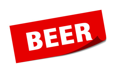 beer sticker. beer square isolated sign. beer