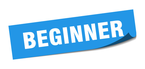beginner sticker. beginner square isolated sign. beginner