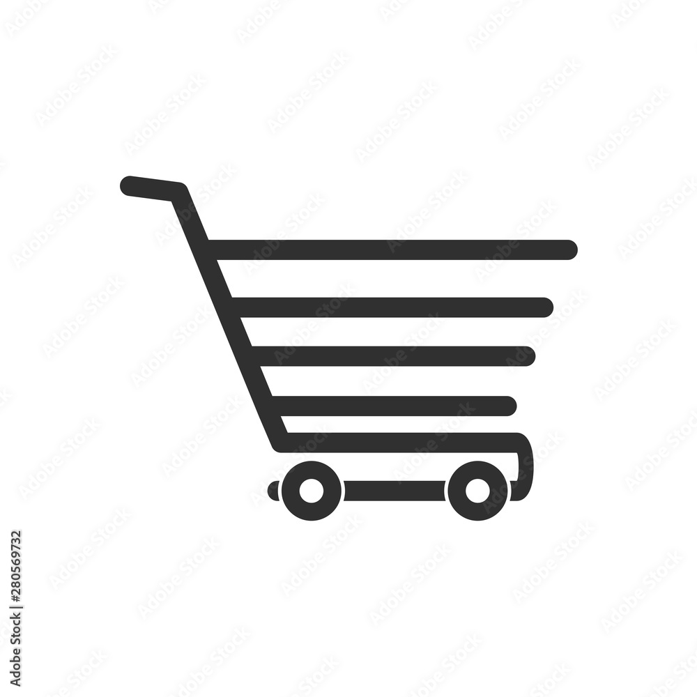 Poster shopping cart icon template color editable. shopping cart symbol vector sign isolated on white backg