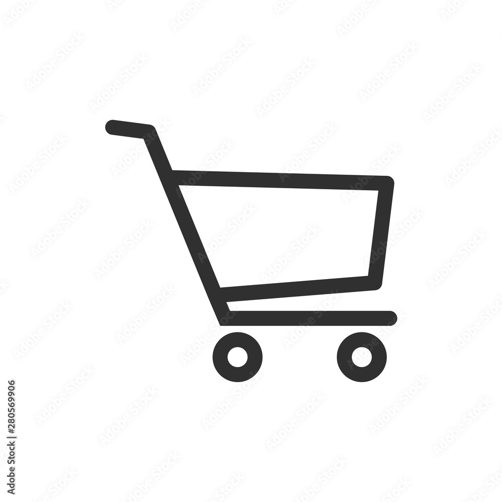 Poster shopping cart icon template color editable. shopping cart symbol vector sign isolated on white backg
