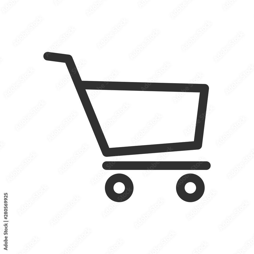 Leinwandbilder Shopping Cart icon template color editable. Shopping Cart symbol vector sign isolated on white background. Simple logo vector illustration for graphic and web design.