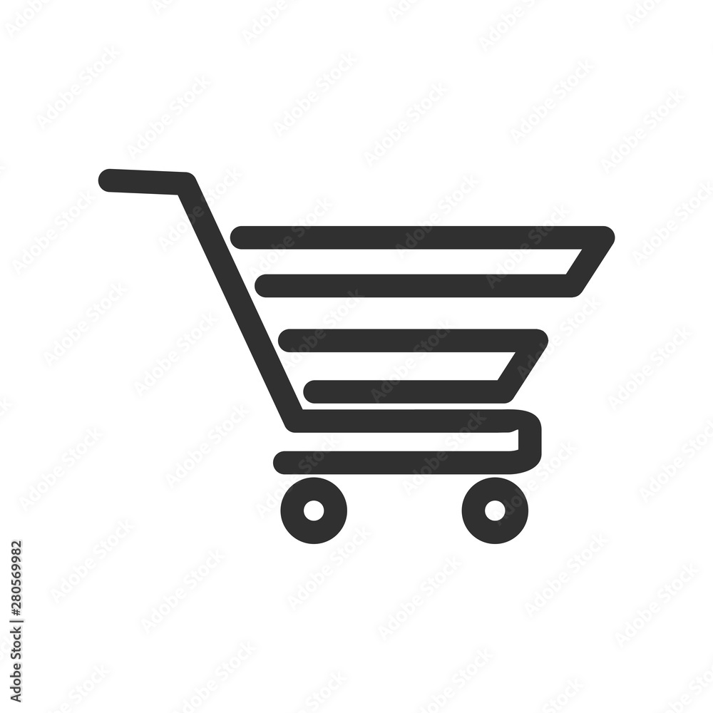 Poster shopping cart icon template color editable. shopping cart symbol vector sign isolated on white backg