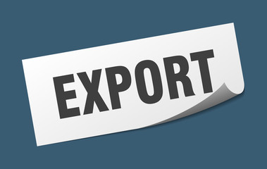 export sticker. export square isolated sign. export