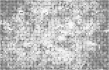 Black and white abstract halftone background.