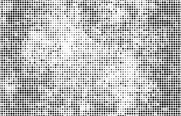 Abstract vector black and white halftone.