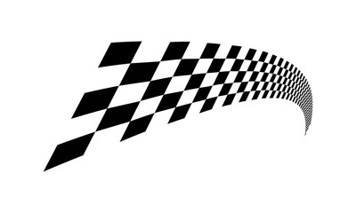 Racing flag Design Template. Race flag Design Vector. Speed Flag Simple Design Illustration Vector.