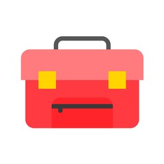 Briefcase vector illustration, Baggage flat style icon