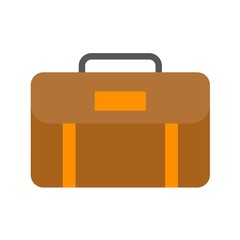 Briefcase vector illustration, Baggage flat style icon