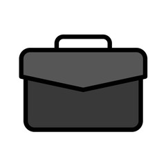 Handbag vector, Baggage filled style icon editable outline