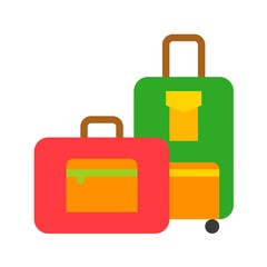 Travel bag vector illustration, Baggage flat style icon