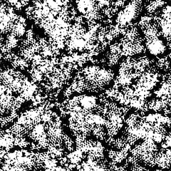 Grunge background black and white seamless. Abstract crack texture.