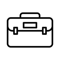 Briefcase vector, Baggage line style icon editable outline