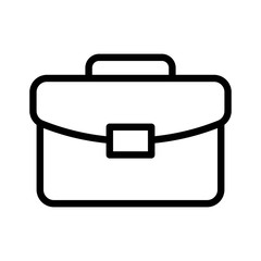 Handbag vector, Baggage line style icon editable outline