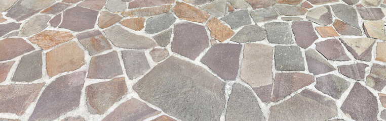 Beautiful rustic natural stone pavement.