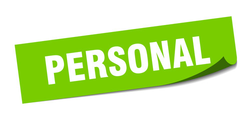 personal sticker. personal square isolated sign. personal