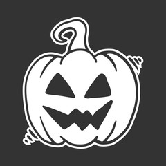 Halloween pumpkin. Vector concept in doodle and sketch style.