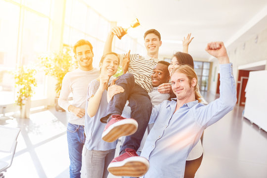 Cheering Students As Winners