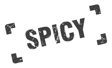 spicy stamp. spicy square grunge sign. spicy