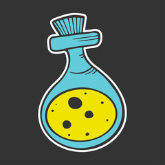 Potion bottle. Vector concept in doodle and sketch style.