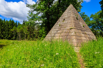 Pavilion Pyramid in Catherine park at Tsarskoe Selo in Pushkin, Russia