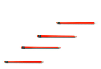 steps from pencils  isolated  progress help support education