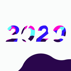 2020 year creative design for greetings card, flyers, invitation, posters, brochure, banners, calendar