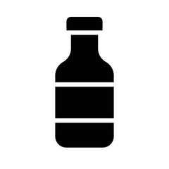 Bottle vector, grocery store related solid style icon