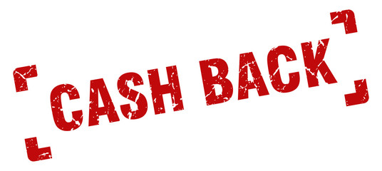 cash back stamp. cash back square grunge sign. cash back