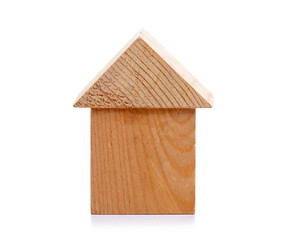 Obraz na płótnie Canvas Wooden house model on white background isolation