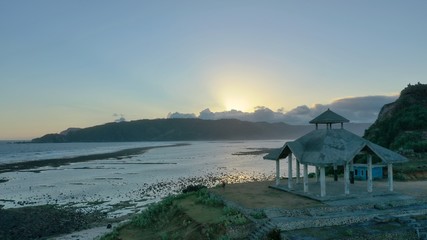 Lombok beach on sunset
