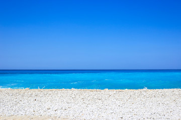 Fototapeta na wymiar Beautiful view of Myrtos beach, Kefalonia island, Greece