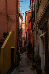 The streets of Vernazza village in Cinque Terre, Italy