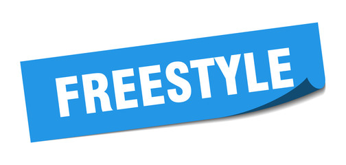 freestyle sticker. freestyle square isolated sign. freestyle